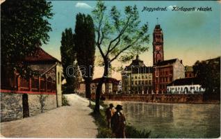 1915 Nagyvárad, Oradea; Körösparti részlet / Cris riverside