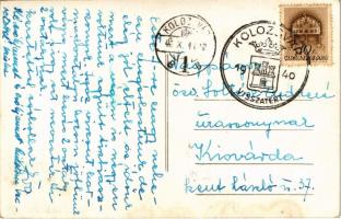 Kolozsvár, Cluj; Mátyás király szülőháza / birth house of Matthias Corvinus. photo + "1940 Kolo...