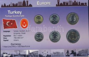 Törökország 2005. 1K, 5K, 10K, 25K, 50K, 1L bemutató szettben T:1