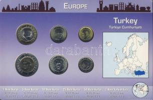 Törökország 2005. 1K, 5K, 10K, 25K, 50K, 1L bemutató szettben T:1