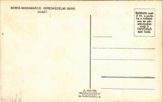 Huszt, Chust, Khust; Bereg-Máramarosi Kereskedelmi Bank, Magyar zászló, Ember Sándor üzlete / bank, ...