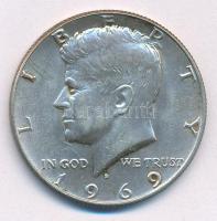 Amerikai Egyesült Államok 1969D.1/2$ Ag T:1- USA 1969D 1/2 Dollar Ag "Kennedy" C:AU