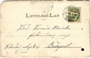 1902 Nagybánya, Baia Mare; A második vízesés a szturi völgyben. Kovács Gyula kiadása / waterfall in ...