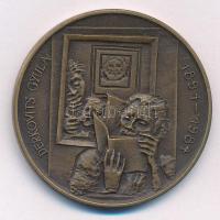 Kiss Sándor (1925-1999) 1984. Derkovits Gyula 1894-1984 / MÉE Szombathelyi Szervezete kétoldalas bronz emlékérem (42,5mm) T:1 Adamo SH5