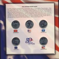 Európai Unió 1999-2002. 1€ 12 tagállam klf érméi + USA 2002. 1/2$ "50 állam" 5kl...