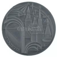 Szovjetunió ~1980. Moszkva kétoldalas fém emlékérem műanyag tokban (65mm) T:1 Soviet Union ~1980. Moscow two-sided metal medallion in plastic case (65mm) C:UNC