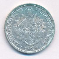 1929. 2P Ag "Madonna" T:2- patina Adamo P7