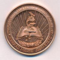 ~1980. Tudományos Ismeretterjesztő Társulat Csongrád Megyei Szervezete egyoldalas bronz emlékérem (42mm) T:1-,2