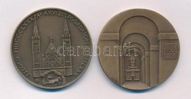 1980. "Szeged / Szent Gellért" bronz emlékérem (42,5mm) + DN "HungarHotels / Hotel Ti...