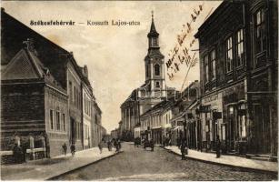 1919 Székesfehérvár, Kossuth Lajos utca, templom, Bodega üzlet (EK)