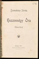 Szomaházy István: Huszonnégy óra. Elbeszélések. Bp., 1894., Singer és Wolfner, 248 p. Hozzákötve: Szomaházy István: Emlékiratok a szerelemről. Egy magányos ember följegyzései. Bp., 1916., Singer és Wolfner, 190+1 p. Korabeli egyedi egészvászon-kötés, hiányzó szennylapokkal, a 2. mű körbevágott, ex libris-szel: Dinnyés Ferenc (1886-1958): Ex libris Wolf Andor, linómetszet, papír, jelzett a dúcon, 8x6 cm.