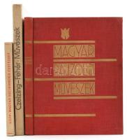 3 db könyv - Magyar rajzolóművészek, Czeizing-Dr. Fehér: Művészek, Kopp Jenő: Magyar biedermeier festészet. Kiadói egészvászon kötés, jó állapotban.