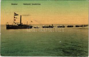 1909 Balaton, halászok hazatérése