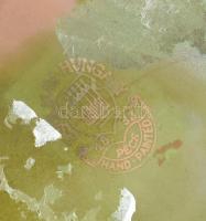 Zsolnay eozin mázas női alakos váza, jelzett, kis kopásnyomokkal, m: 24 cm