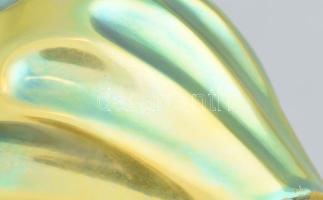 Zsolnay eozin mázas váza, jelzett, hibátlan, m: 18 cm