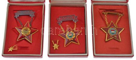 ~1970-1980. 24db-os szocialista kitüntetés tétel, benne "Kiváló Dolgozó" műgyantás fém kit...