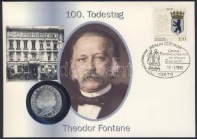 NSZK 1969. 5M Ag "Fontane" bélyeges érmés borítékon alkalmi bélyegzővel, hátoldali ismertető tanúsítvánnyal T:BU