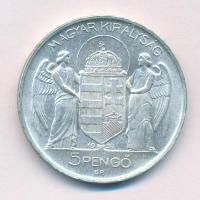 1939. 5P Ag "Horthy balra" T:1- patina
Adamo P8.2