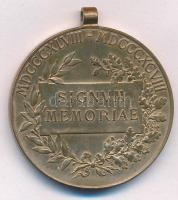 1898. "Jubileumi Emlékérem a Fegyveres Erő Számára / Signum memoriae (AVSTR)" bronz kitünt...