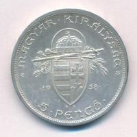 1938. 5P Ag "Szent István" T:1-
Adamo P8.1