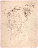 Albrecht Dürer grafikájáról készült régi nyomat, kartonra kasírozva, 25,5x20 cm