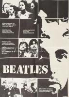 cca 1980-1990 Beatles, nagyméretű plakát, hajtott, gyűrött, kis lapszéli szakadásokkal, 77x57,5 cm
