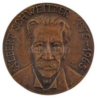 Kampfl József (1938-2020) 1990. Albert Schweitzer 1875-1965 / 3. Zeneterápiás Konferencia 1990 március 31 Pécs kétoldalas, öntött bronz emlékérem (69mm) T:1