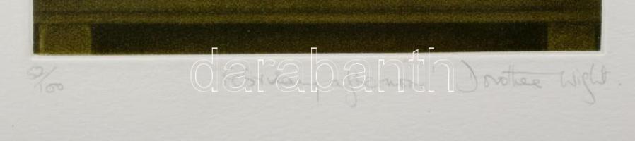 Dorothea Wight (1944-2013): Februári délután (february afternoon). Mezzotinto, papír, jelzett, számo...