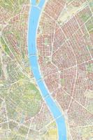 Budapest térképe, látnivalókkal, MALÉV kiadás, 98×64 cm