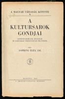 Soproni Elek: A kultursarok gondjai. Sopronvármegye szociális és gazdasági viszonyainak feltárása. A Magyar Társaság Könyvei 3. Bp., 1940., Magyar Társaság, (Hollóssy János-ny.), 286+1 p.+23 (színes, kihajtható térképek) t. Kiadói papírkötés. Felvágatlan példány, jó állapotban. Gyűjtői darab.