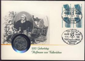 NSZK 1985. 5M "A zene éve" bélyeges érmés borítékon alkalmi bélyegzővel, hátoldali ismertető tanúsítvánnyal T:BU