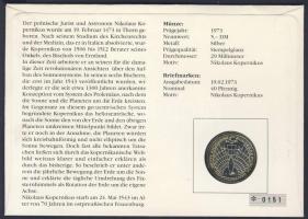 NSZK 1973. 5M Ag "Kopernikus" bélyeges érmés borítékon alkalmi bélyegzővel, hátoldali isme...