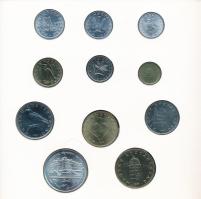 1993. 10f-200Ft (11xklf) forgalmi sor, benne 200Ft Ag "MNB", "Magyarország pénzérméi&...