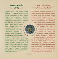 2002. 1Ft-100Ft (7xklf) + 100Ft "Kossuth" forgalmi sor szettben, belső tok ragasztása kiss...