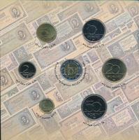 2002. 1Ft-100Ft (7xklf) + 100Ft "Kossuth" forgalmi sor szettben, belső tok ragasztása kiss...