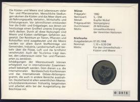 NSZK 1982. 5M "Környezetvédelmi Konferencia" bélyeges érmés borítékon elsőnapi bélyegzővel...