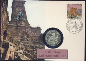 Németország 1990F 10M Ag "I. Barbarossa Frigyes" bélyeges érmés borítékon elsőnapi bélyegzővel, hátoldali ismertető tanúsítvánnyal T:1-