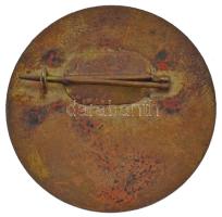 1971. "Ráckevei Horgász Egyesület - 30 év" aranyozott műgyantás fém jelvény (36mm) T:1-