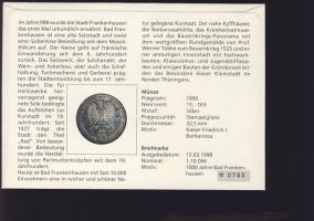 Németország 1990F 10M Ag "I. Barbarossa Frigyes" bélyeges érmés borítékon elsőnapi bélyegz...