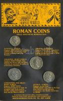 Római Birodalom 5db római érme egyoldalas fém replikája eredeti csomagolásban