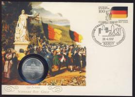 NSZK 1971. 5M Ag "Államalapítás" bélyeges érmés borítékon alkalmi bélyegzővel, hátoldali ismertető tanúsítvánnyal T:2+