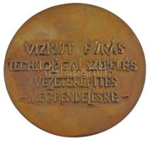 ~1970. "Dunántúli Kőolaj és Földgáztermelő Vállalat Gellénháza" egyoldalas bronz emlékérem...