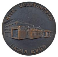 ~1970. "KISZ Vezetőképző Iskola Győr / Németh László János 1923-1945" kétoldalas bronz eml...