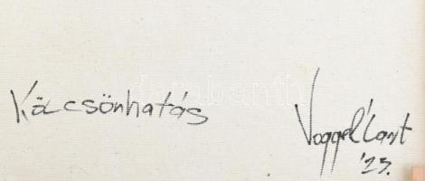 Vogel Ádám (1986-): Kölcsönhatás. Akril, vászon. Jelzett a hátoldalán. 70x50 cm