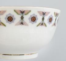 Liling kínai leveses tálka, 6 db, jelzett, hibátlan, d: 11,5 cm