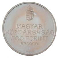 1990. 500Ft Ag "Kölcsey Ferenc" certifikáttal, tokban T:1- (PP) patina
Adamo EM116