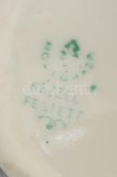 Hollóházi gém, kézzel festett porcelán, gyári tűzrepedéssel, jelzett, m: 21 cm