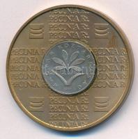 2000. "Emlék a Pecunia Rt.-től - Bp. - 'Régi dunai hajók - Árpád' " fém emlékére...