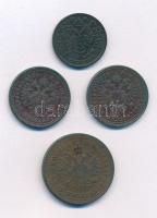 1851. 1/2kr Cu Körmöcbánya + 1kr Cu (2xklf verdejel) + 2kr Cu Körmöcbánya T:2-,3 patina