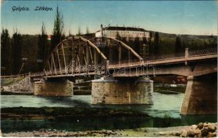 1915 Galgóc, Hlohovec; Vág híd, Gróf Erdődy kastély. Hétfői Újság kiadása / Váh bridge, castle (EK)